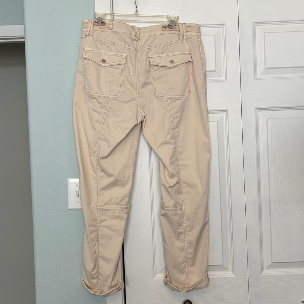 Ivory crop casual pants